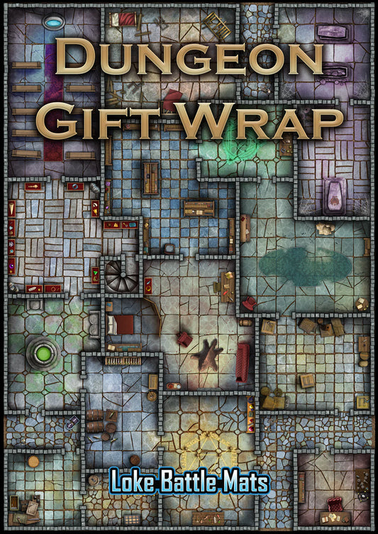 Dungeon Gift Wrap (Pack of 6 Sheets with Tags)