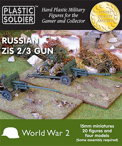 15mm Russian Zis 2 and 3 anti tank/field guns