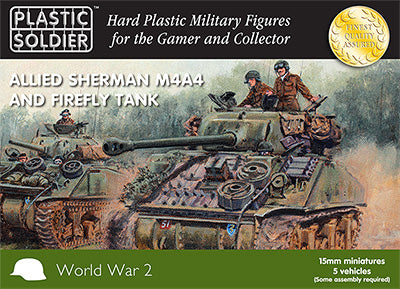15mm Allied Sherman M4A4 and Firefly Tank