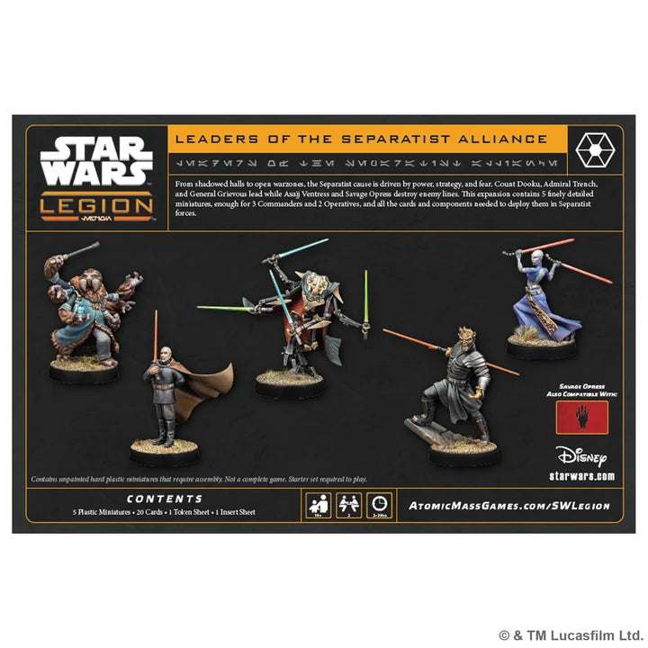 Star Wars Legion - Leaders of the Separatists Alliance
