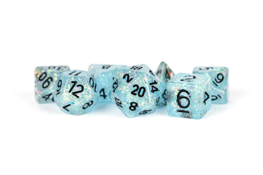 Fanroll - 16mm Resin Polyhedral Dice Set: Flash Blue