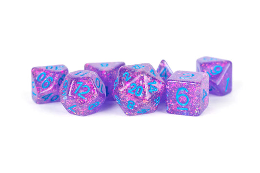 Fanroll - 16mm Resin Polyhedral Dice Set: Flash Purple