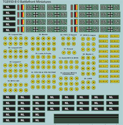 TGR950: West German Decal Set