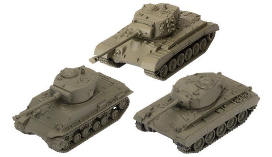 WOT67 - U.S.A. Tank Platoon (M4A3E8 Sherman, M26 Pershing, M24 Chaffee)