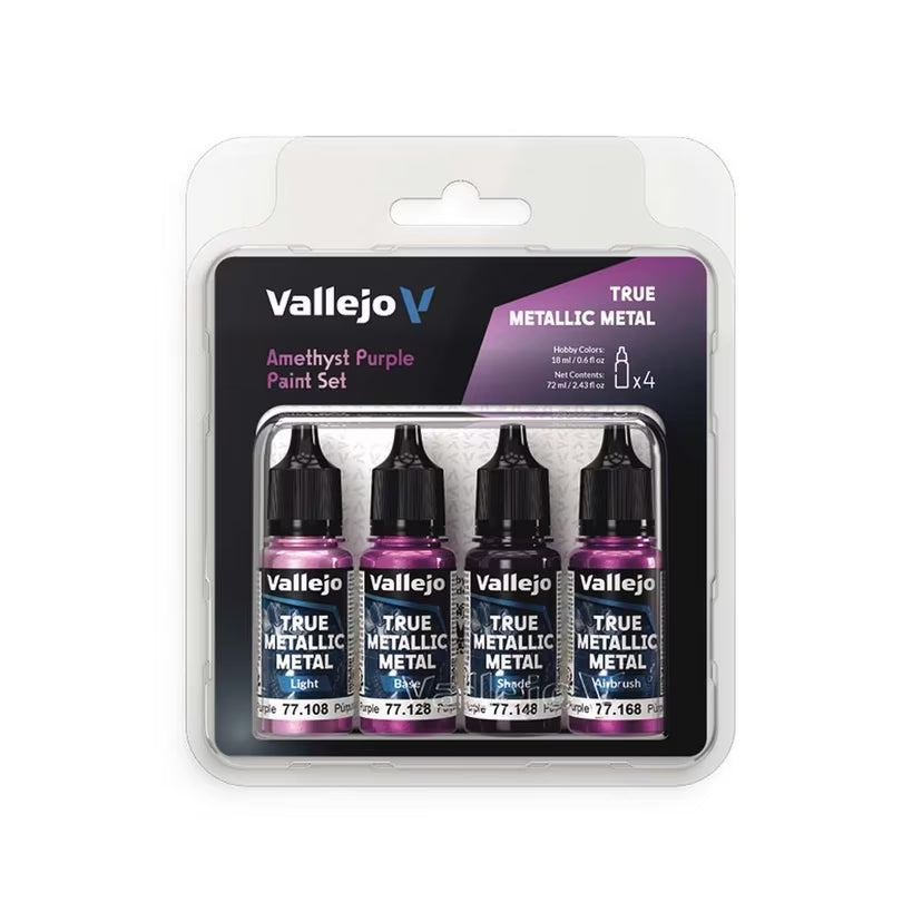 VAL77255 Amethyst Purple Paint Set x 4 Colours