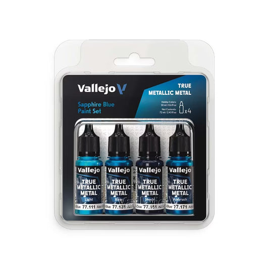 VAL77256 Sapphire Blue Paint Set x 4 Colours