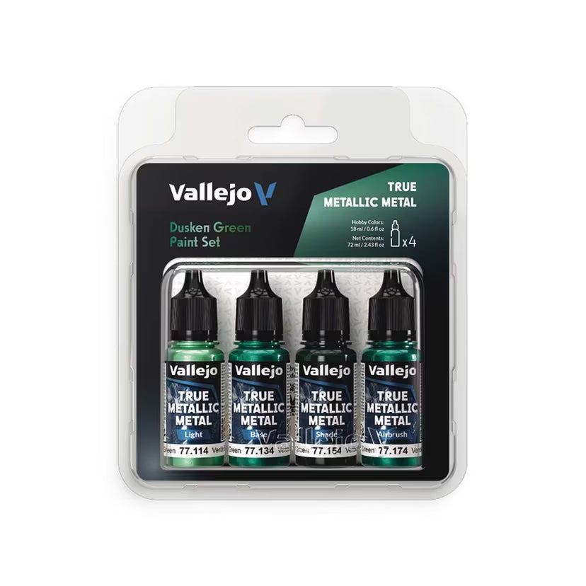 VAL77257 Dusken Green Paint Set x 4 Colours