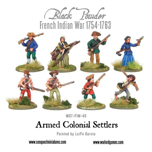 French Indian War: Armed Colonial Settlers