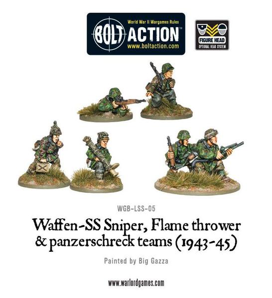 Waffen-SS Sniper, Flamethrower and Panzeschreck team