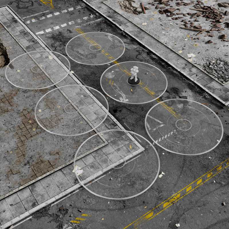 BASIC Clear Objective Marker x 6 (40k Compatible)