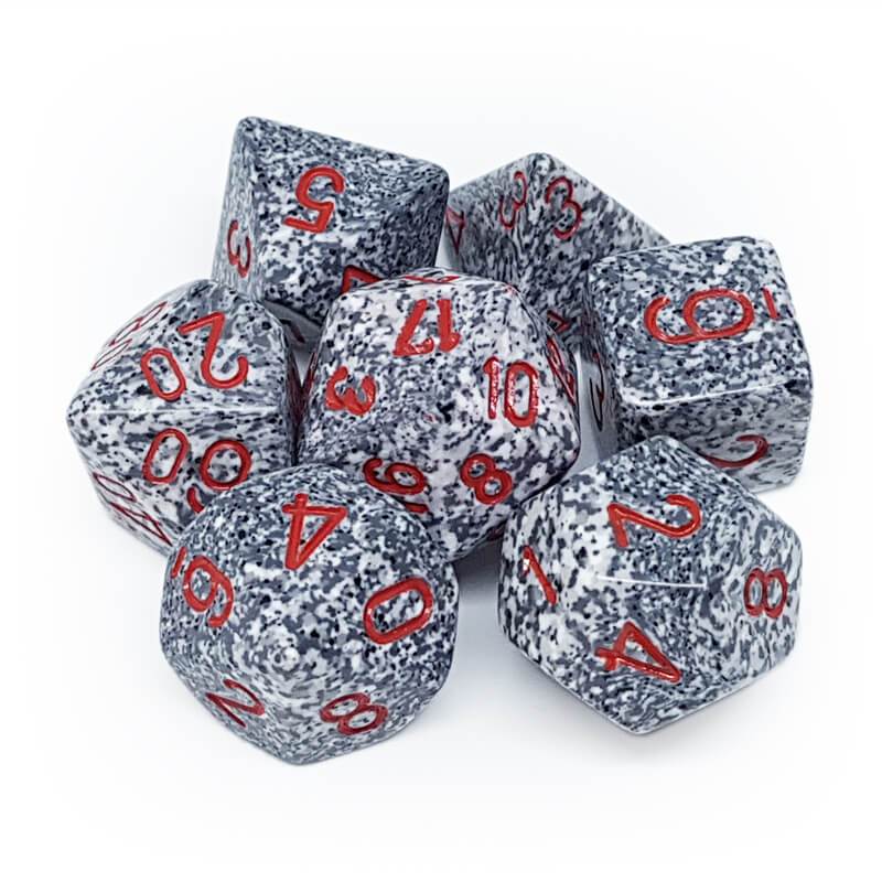 Chessex Speckled Polyhedral 7-Die Set - Granite