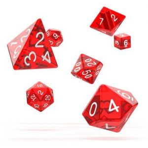 RPG Red Dice (Translucent) x 7