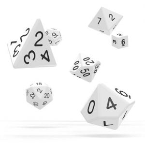 RPG White Dice (Solid) x 7