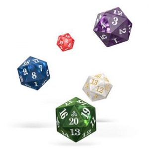 D20 Marble Spindown Dice x 5