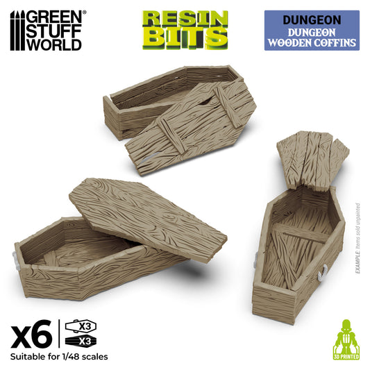 3D Printed: Dungeon Wooden Coffins