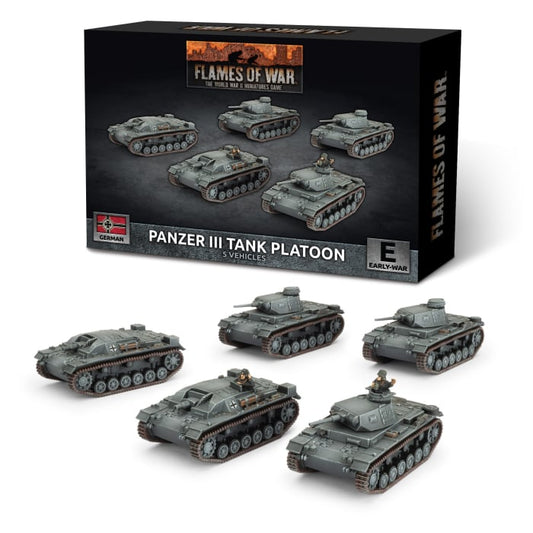 GBX199: Panzer III/StuG III A Platoon (x5 Plastic)