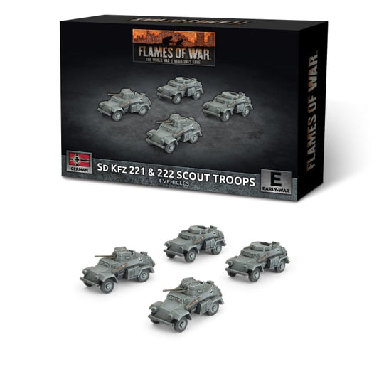 GBX201: Sd Kfz 222 / 221 Scout Troop (x4 Plastic)