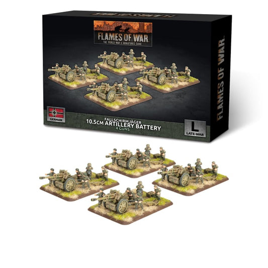 GBX213 Fallschirmjäger 10.5cm Artillery Battery (x4 guns Plastic)