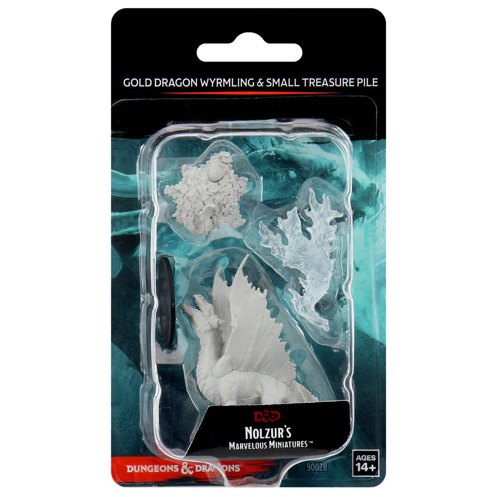 Gold Dragon Wyrmling & Small Treasure Pile