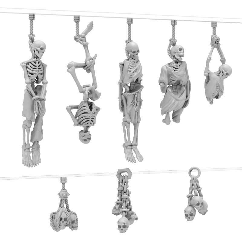 3D Printed: Hanging Skeletons