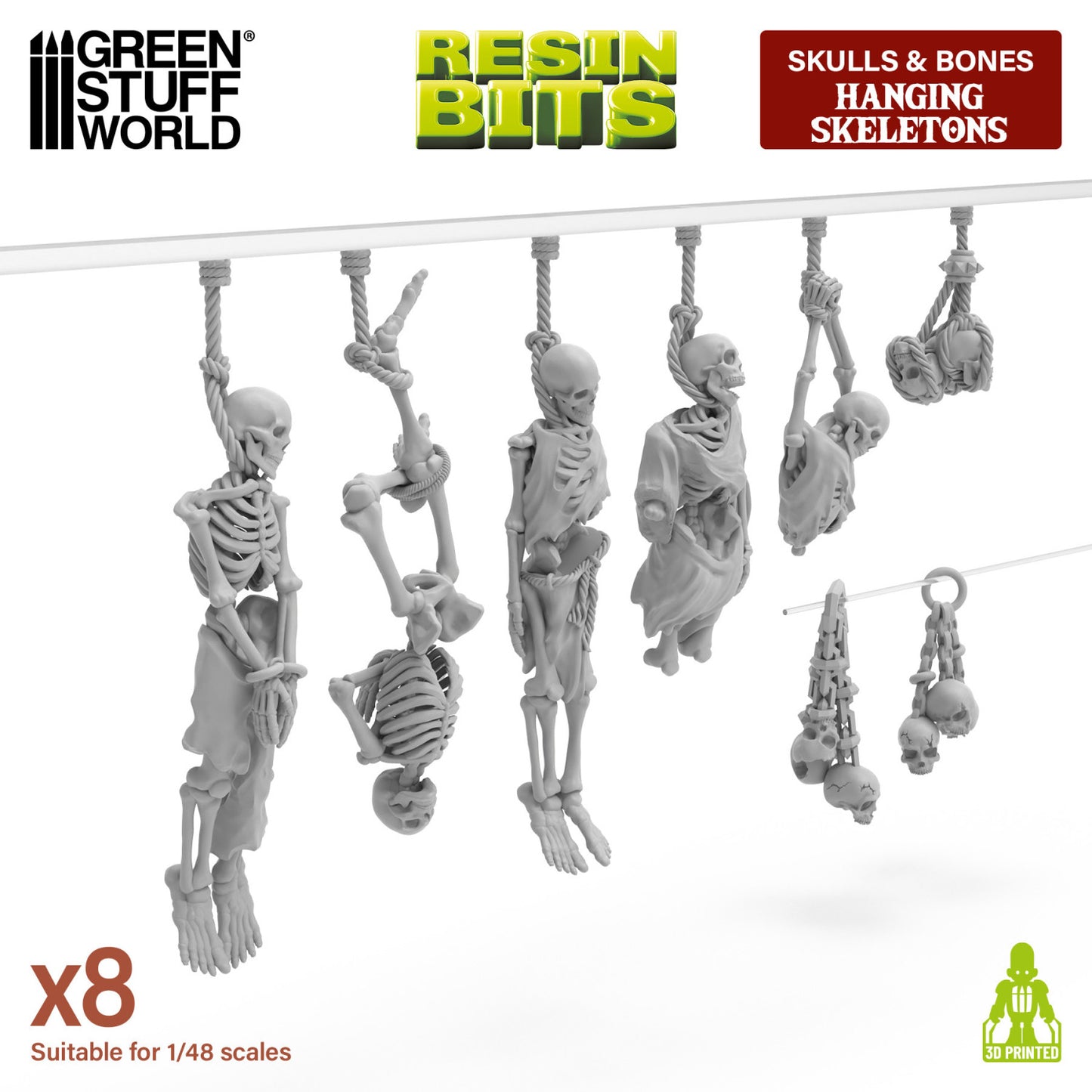 3D Printed: Hanging Skeletons