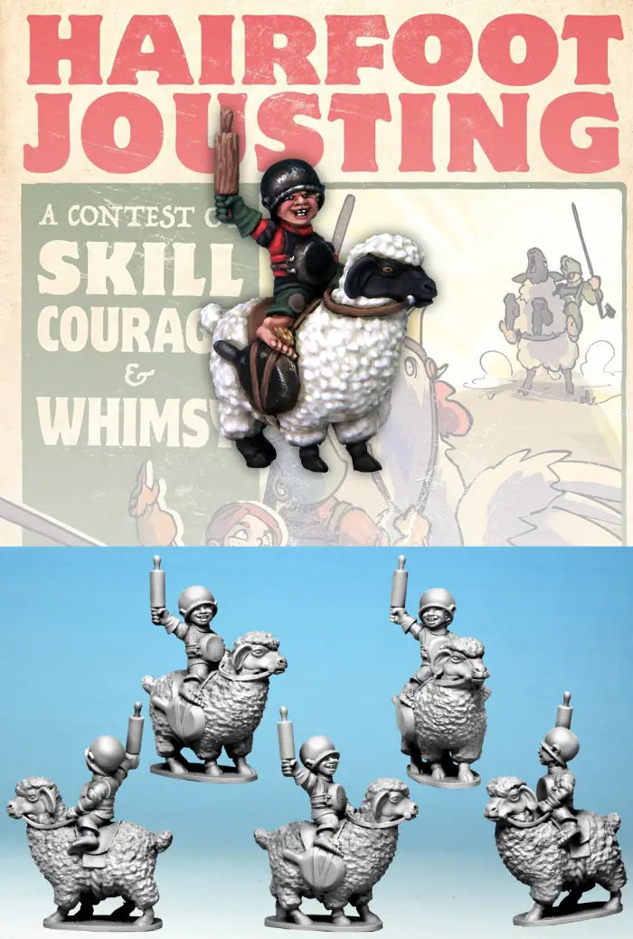 Hairfoot Jouster riding a Sheep.