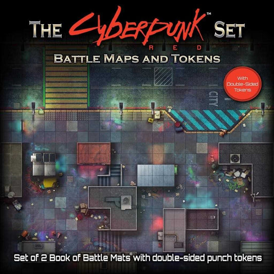 The Cyberpunk Set: Books of Battle Mats & Tokens