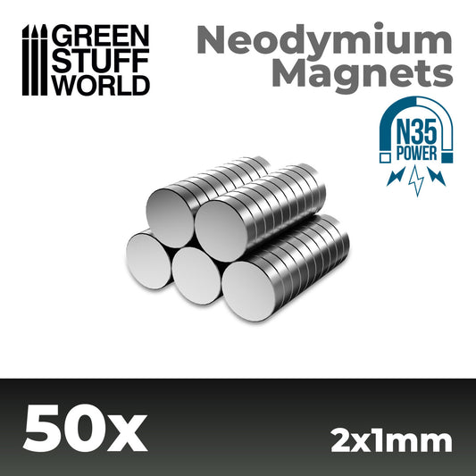 Magnets 2x1mm - 50 units (N35)