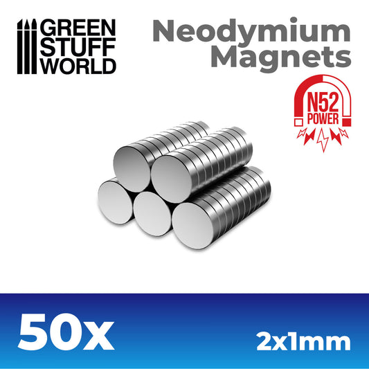 Magnets 2x1mm - 50 units (N52)
