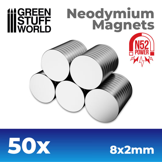 Magnets 8x2mm - 50 units (N52)