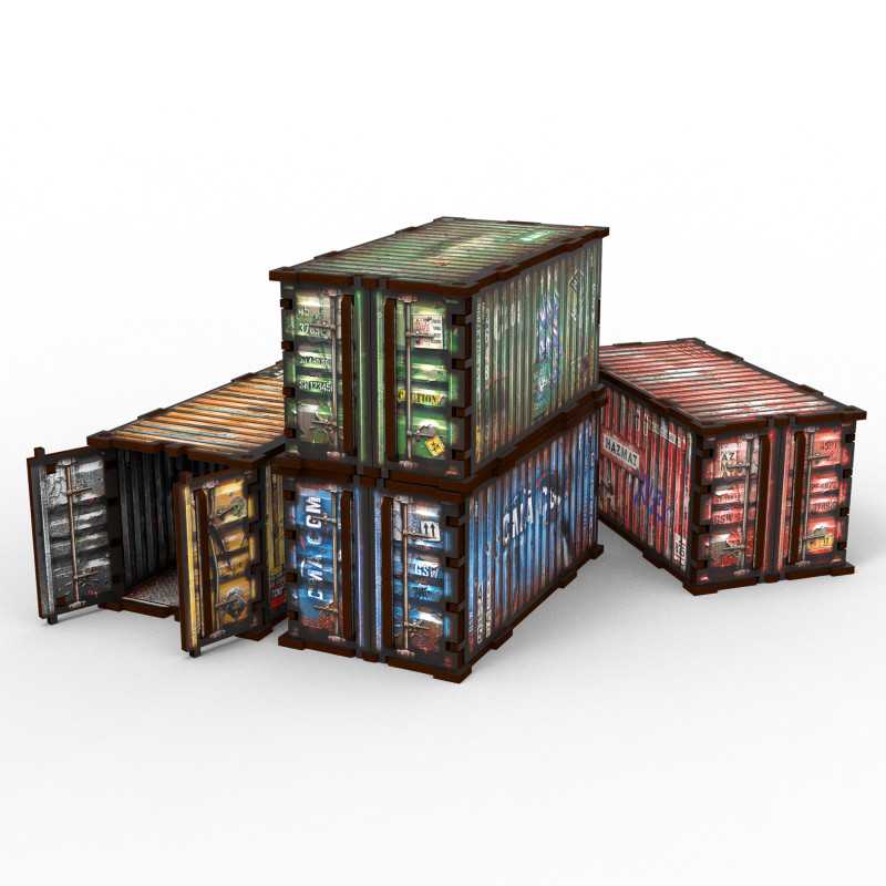 Pre-painted WTC container (Pack x4)