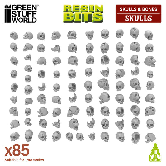 3D Printed: Resin Skulls 1:48-1:35