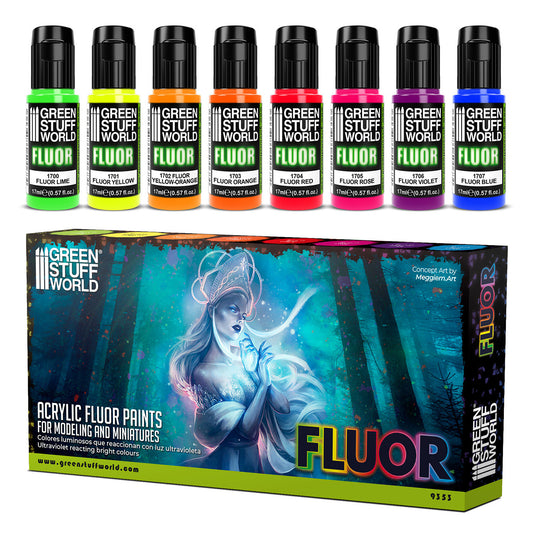Fluor Paints Set x 8