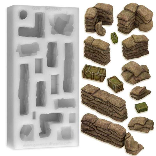 Silicone Molds - Sandbags and Crates