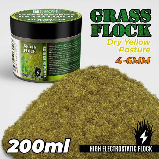 Grass Flock: Dry Yellow 4-6mm (200ml)