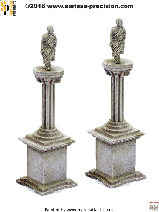 Statue Columns with Plinth Set (T040)