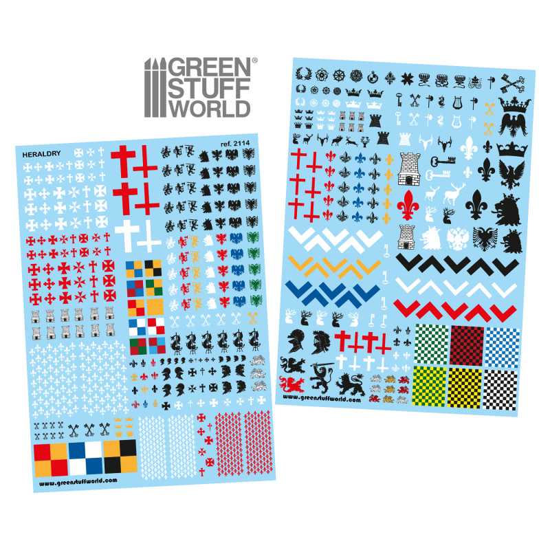 Waterslide Decals: Heraldry Decals