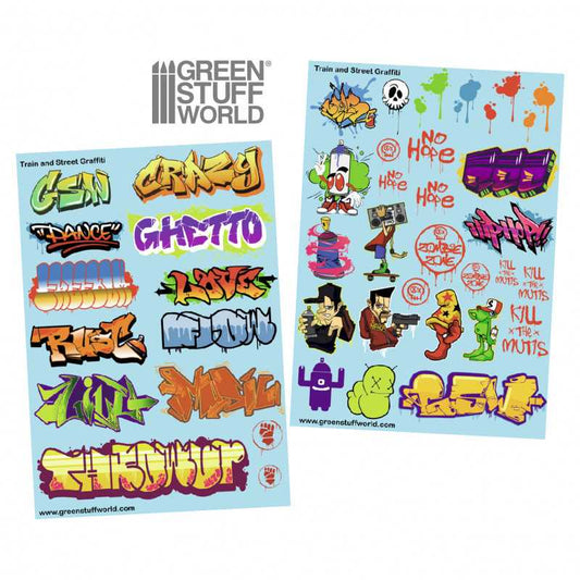 Waterslide Decals: Train and Graffiti Mix Decals