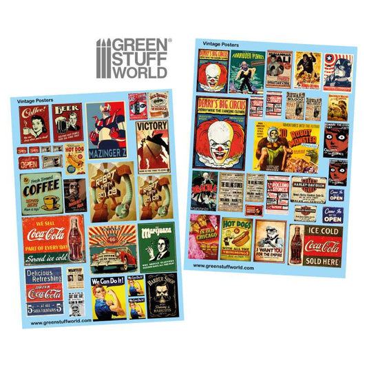 Waterslide Decals: Vintage Posters Decals